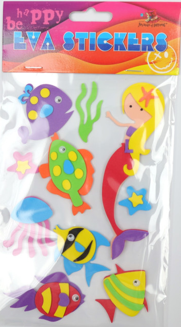 Наліпка EVA "Русалонька" 11,5х18см №158118/Мандарин/(1)(24) — фото товару | Канцелярський Сад