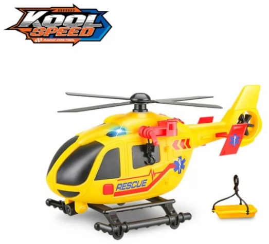 Рятувальний вертоліт "Kool Speed" на бат-ці, світ., звук., 38,5х15х21см №DHTS10357 — купити | Канцелярський Сад