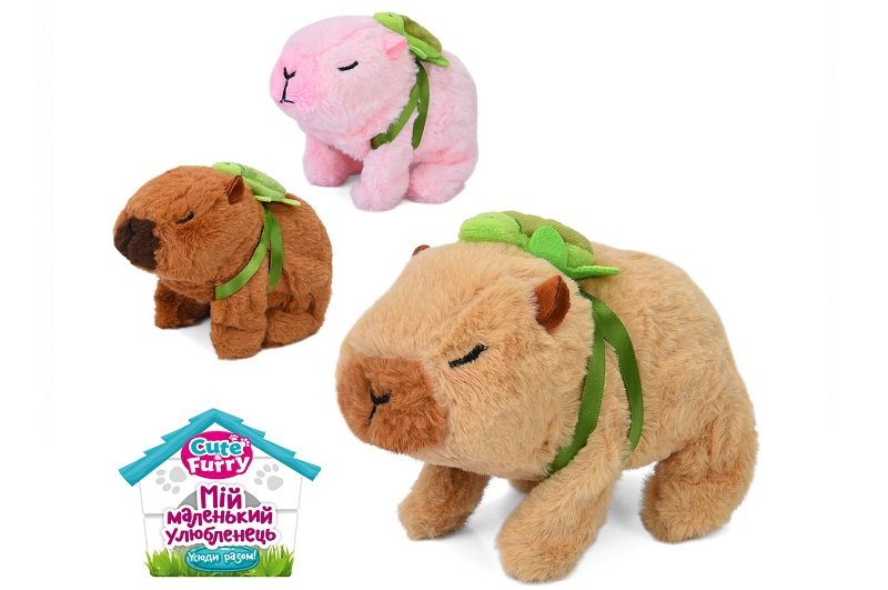 М'яка ігр. "Капібара" 15х14х10см стрибає,на бат-ці,звук,рухливий ніс,в кульку №YG0340(70) — фото товару | Канцелярський Сад