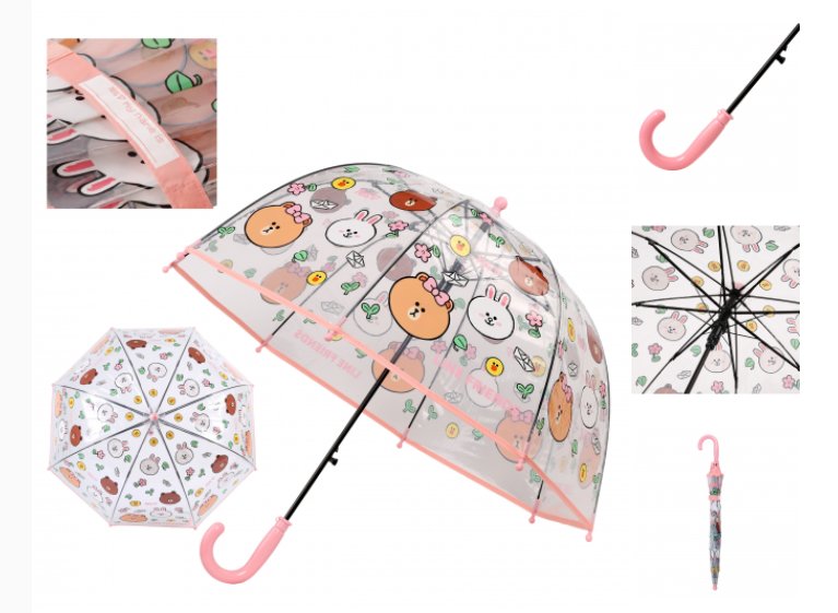 Парасолька дитяча "Yes" Line Friends прозорий №708492 — купити | Канцелярський Сад