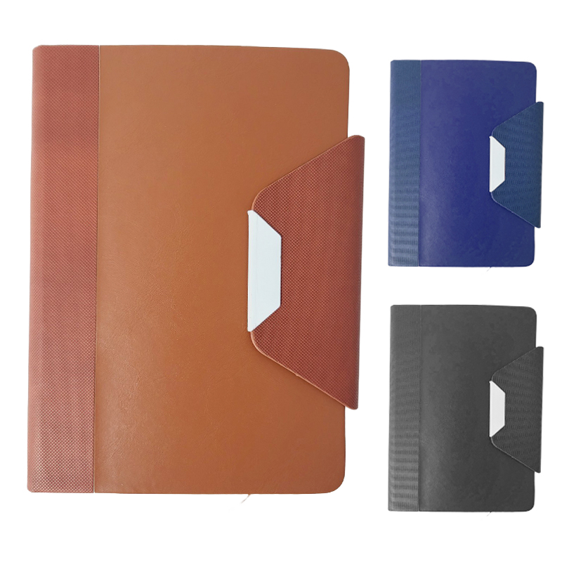 Блокнот А5 96арк. кліт. шкірзам. на магніті №А5-7/140079/Leader/ — фото товару | Канцелярський Сад