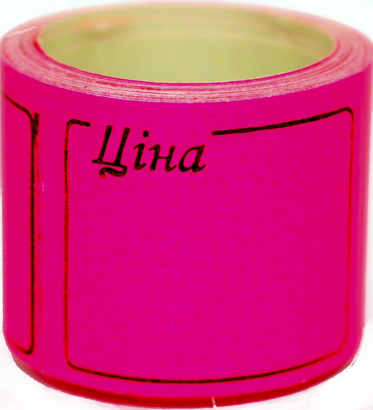 Цінник клейкий в рул. F 3м "Ціна" з рамкою 29х36мм малиновий(5) (600) — фото товару | Канцелярський Сад