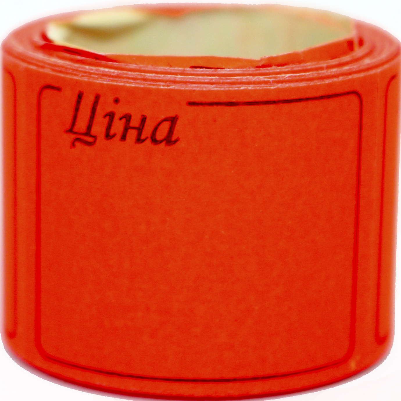 Цінник клейкий в рул. F 3м "Ціна" з рамкою 29х36мм червоний(5) (600) — фото товару | Канцелярський Сад