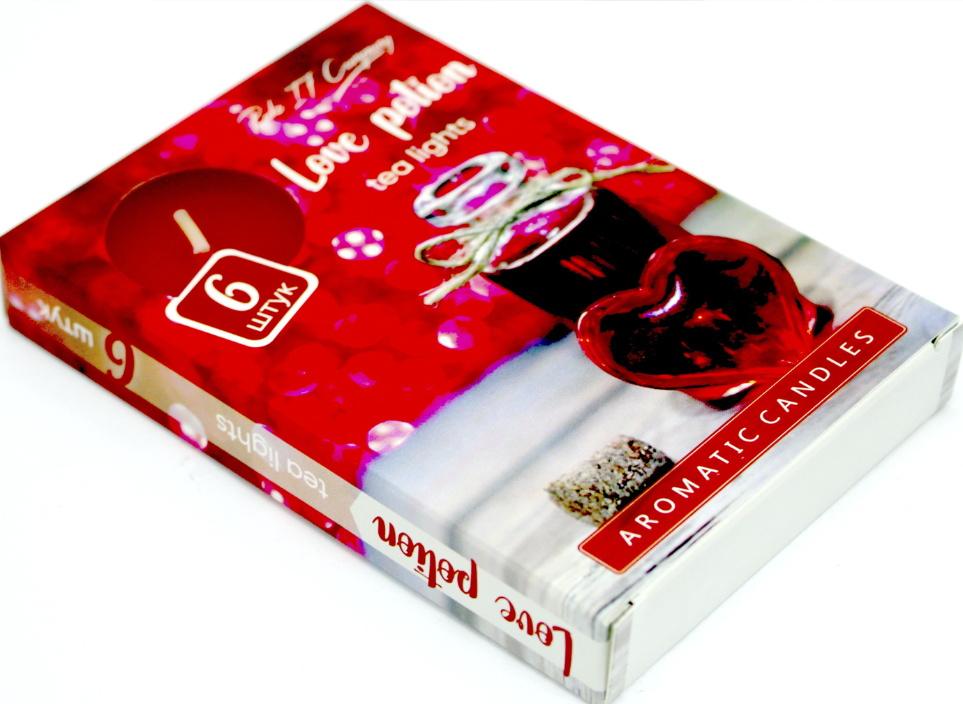 Свічка з ароматом "Pako" (6шт) Love(45) — фото товару | Канцелярський Сад