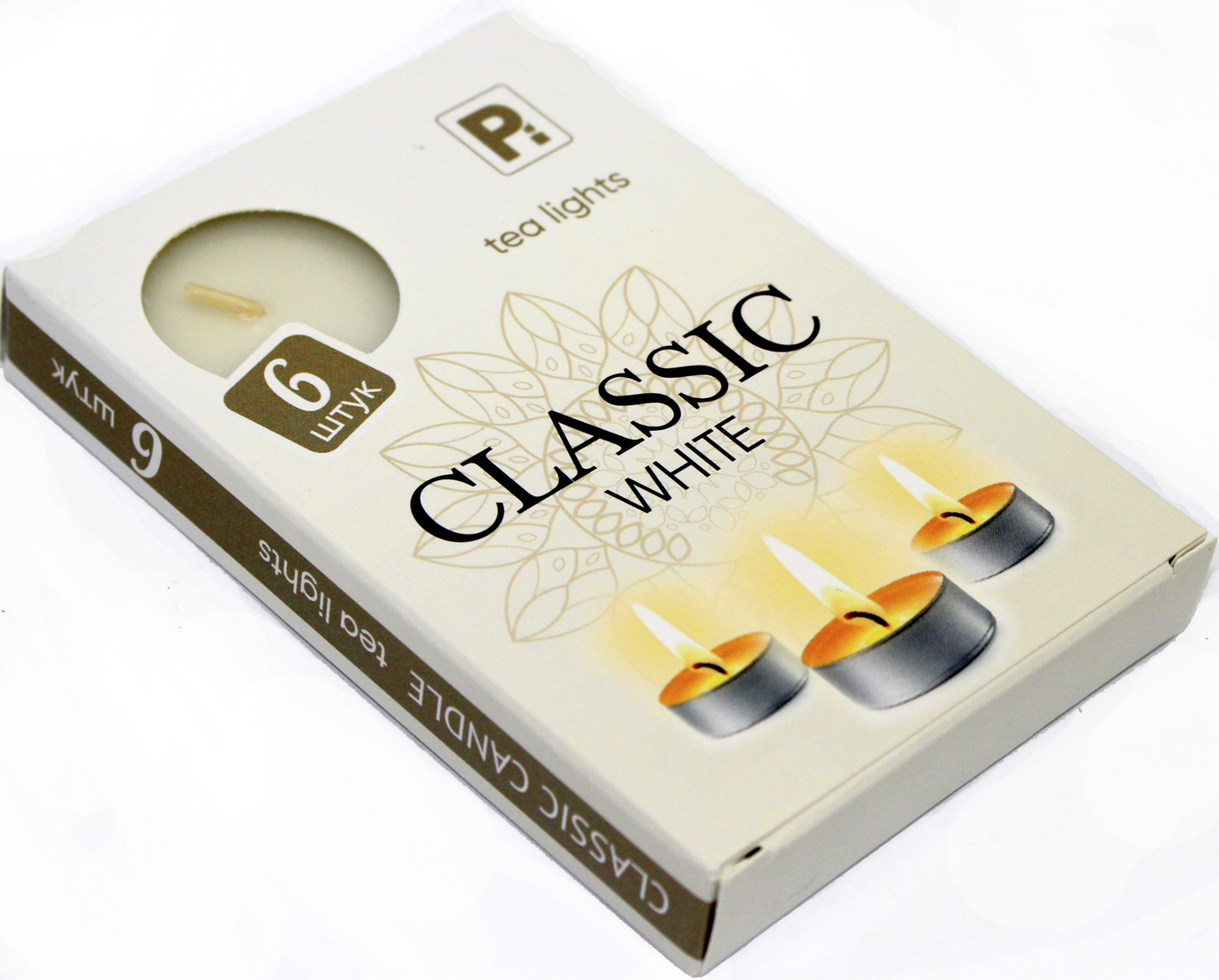 Свічка з ароматом "Pako" (6шт) класична(15) — фото товару | Канцелярський Сад