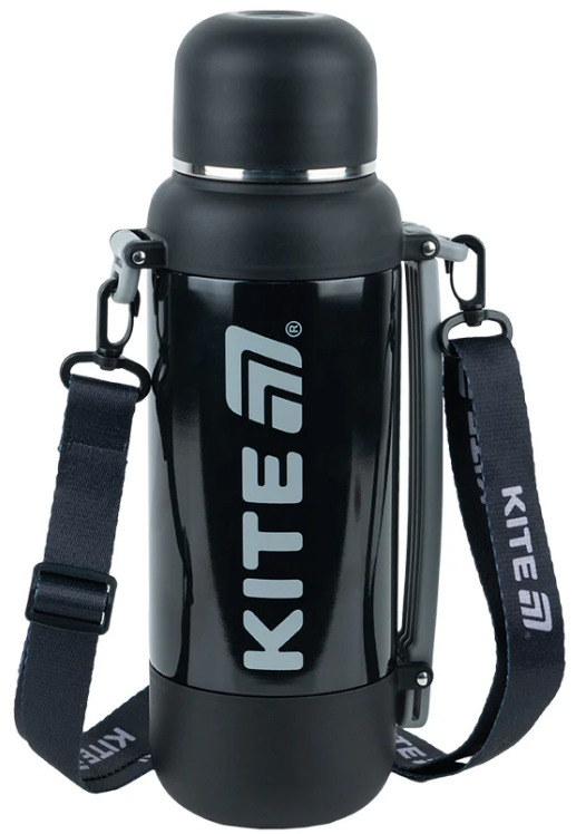Термос метал. 1,2л "Kite" чорний №K25-1225-1 — фото товару | Канцелярський Сад