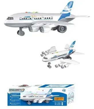 Літак на бат-ці, світ.,звук,в кор-ці, 35х12х12см №921B-1(60) КІ — купити | Канцелярський Сад