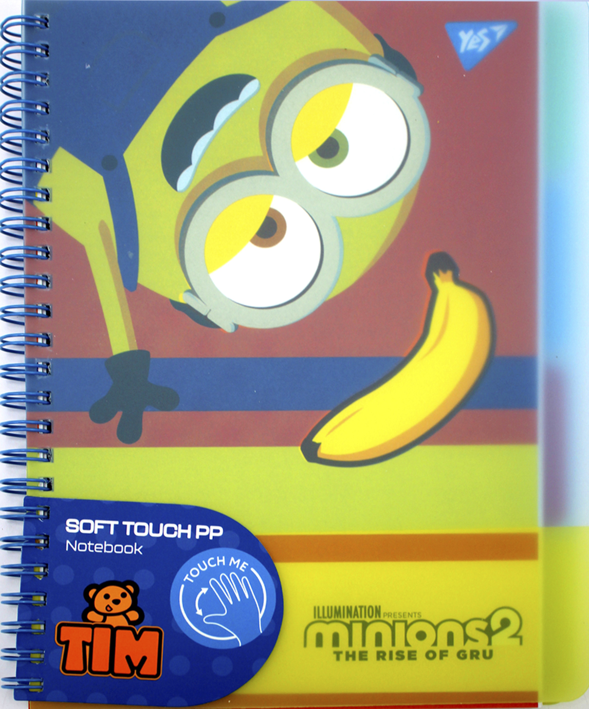 Блокнот А5 80арк. кліт. пласт. обкл.,софт-тач Minions №765739/Yes/(40) — фото товару | Канцелярський Сад