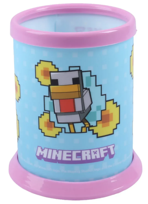 Стакан для ручок "Yes" №940407 "Minecraft. Spring" розбірний,рожевий(20) — фото товару | Канцелярський Сад