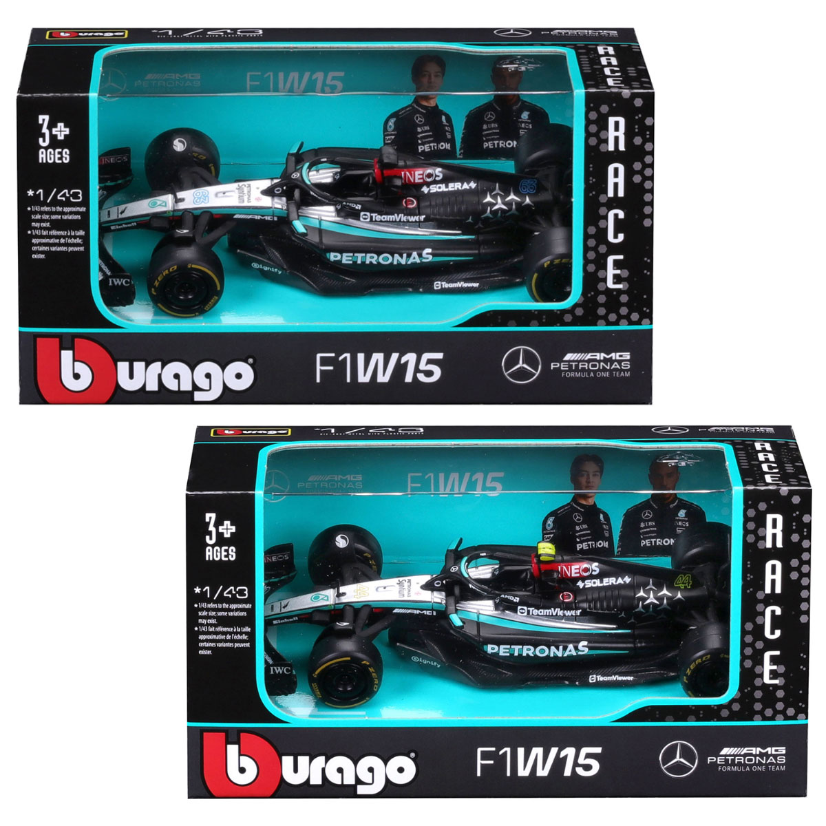 Автомодель "Bburago" Mercedes-Amg F1 W15 (1:43) №18-38208/КіддіСвіт/ — фото товару | Канцелярський Сад
