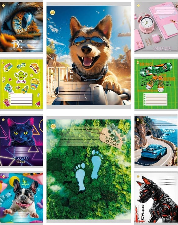 Зошит 24арк. кліт. /ТВ/ "Мікс 3" №ТА61308(20)(320) — фото товару | Канцелярський Сад