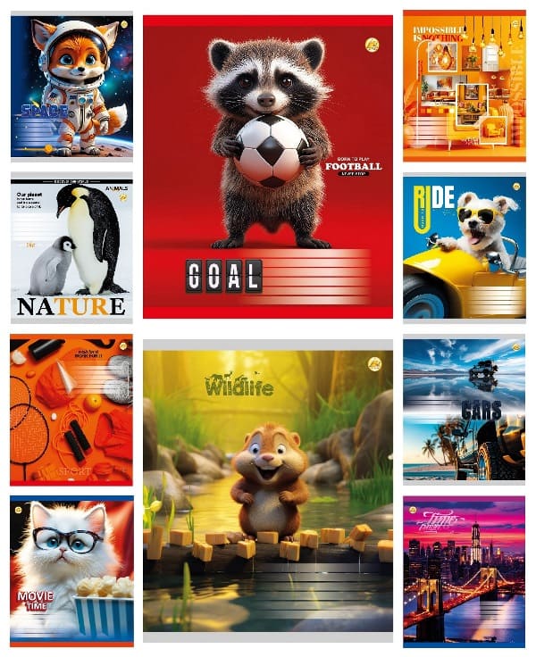 Зошит 24арк. кліт. /ТВ/ "Мікс 4" №ТА61309(20)(320) — фото товару | Канцелярський Сад