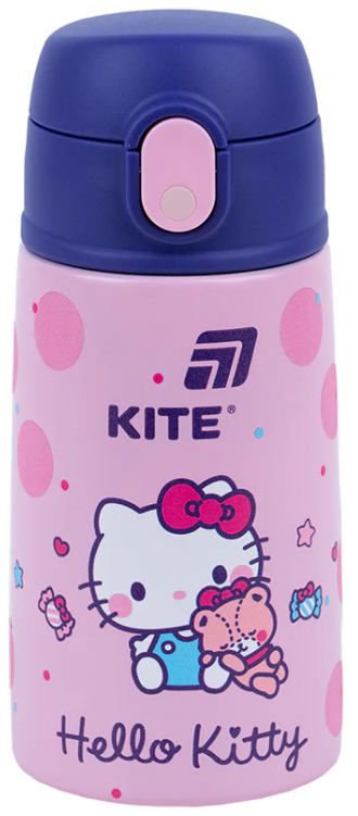 Термос з трубочкою метал. 0,4л "Kite" Hello Kitty №HK25-1261 — фото товару | Канцелярський Сад