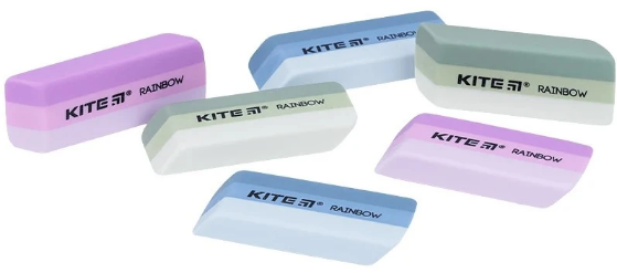 Гумка "Kite" Rainbow асорті №K25-103(60)(240) — купити | Канцелярський Сад