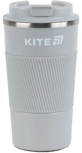 Термочашка метал. 0,51л "Kite" сіра №K25-458-1 — фото товару | Канцелярський Сад