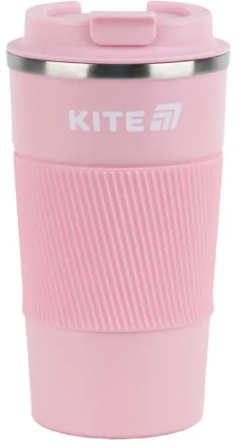 Термочашка метал. 0,51л "Kite" рожева №K25-458-3 — фото товару | Канцелярський Сад