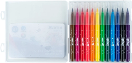 Фломастери-пензлики "Kite" 12кольор. Creative №K-1150(12)(72) — фото товару | Канцелярський Сад