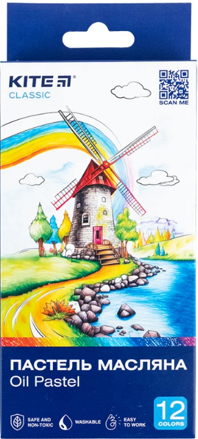 Пастель масл. "Kite" №K-071 Classic 12кольор.(12) — фото товару | Канцелярський Сад