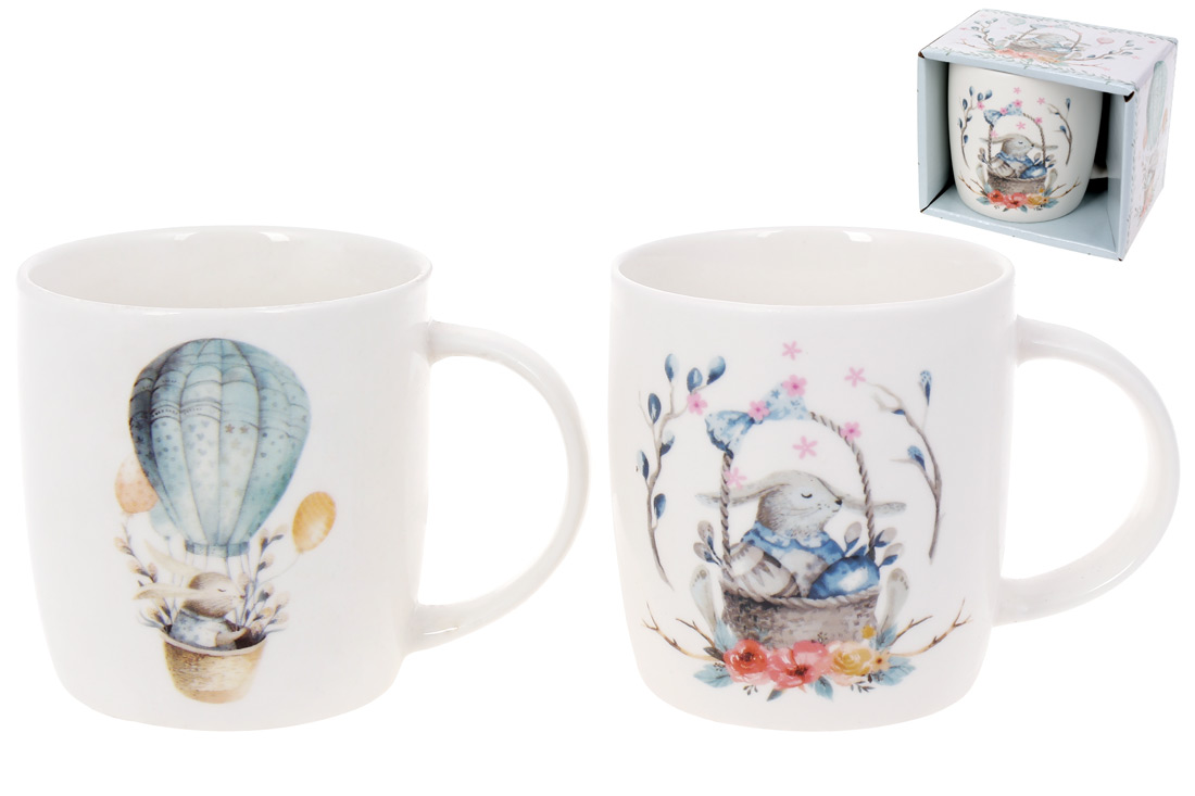 Чашка керам. 350мл "Зайка" 2 дизайни,в подар.упак №380-434/Bonadi/(48) — купити | Канцелярський Сад