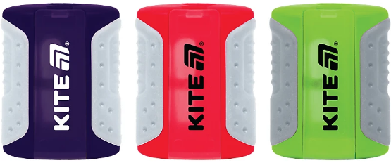 Точилка "Kite" №K25-370 Soft асорті,з конт.(24) — фото товару | Канцелярський Сад