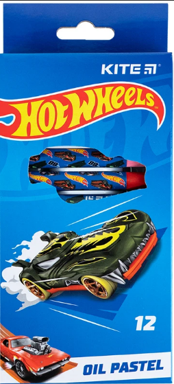 Пастель масл. "Kite" №HW24-071 Hot Wheels 12кольор.(12)(144) — фото товару | Канцелярський Сад