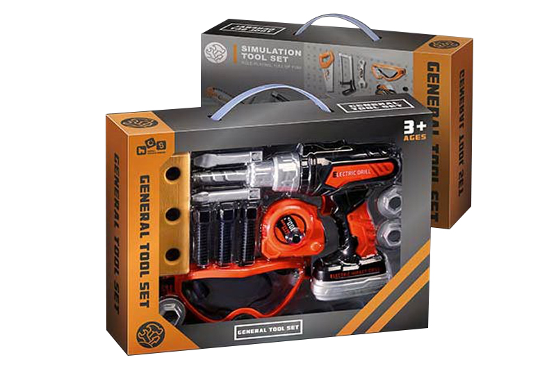 Набір інструментів на бат-ці,шуруповерт,захисні окуляри,рулетка,в кор. №778-18(24)(48) КІ — купити | Канцелярський Сад