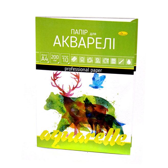 Папка для аквар. 10/200 А4 №АП-0701/Апельсин/(20) — фото товару | Канцелярський Сад