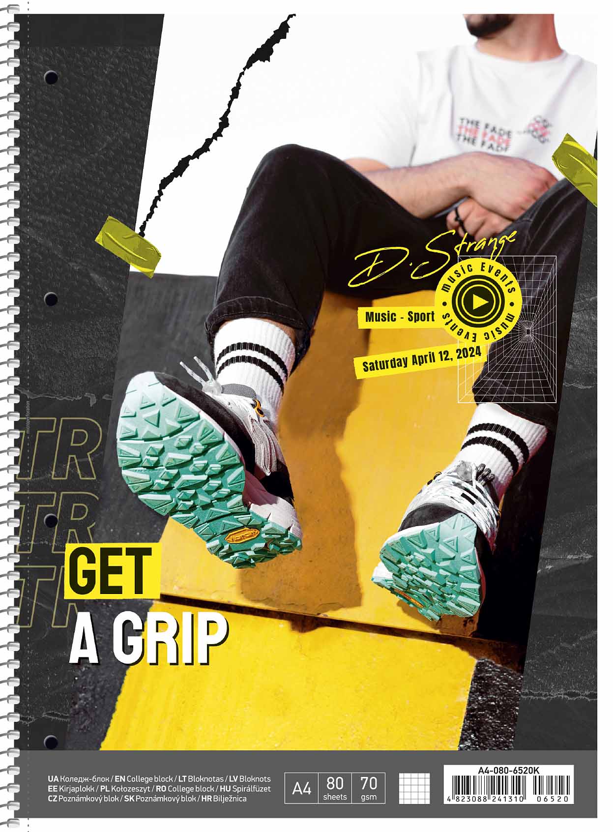 Коледж-блок А4+ 80арк. лін. Уф-лак №A4-080-6520L/Школярик/(4)(36) — фото товару | Канцелярський Сад