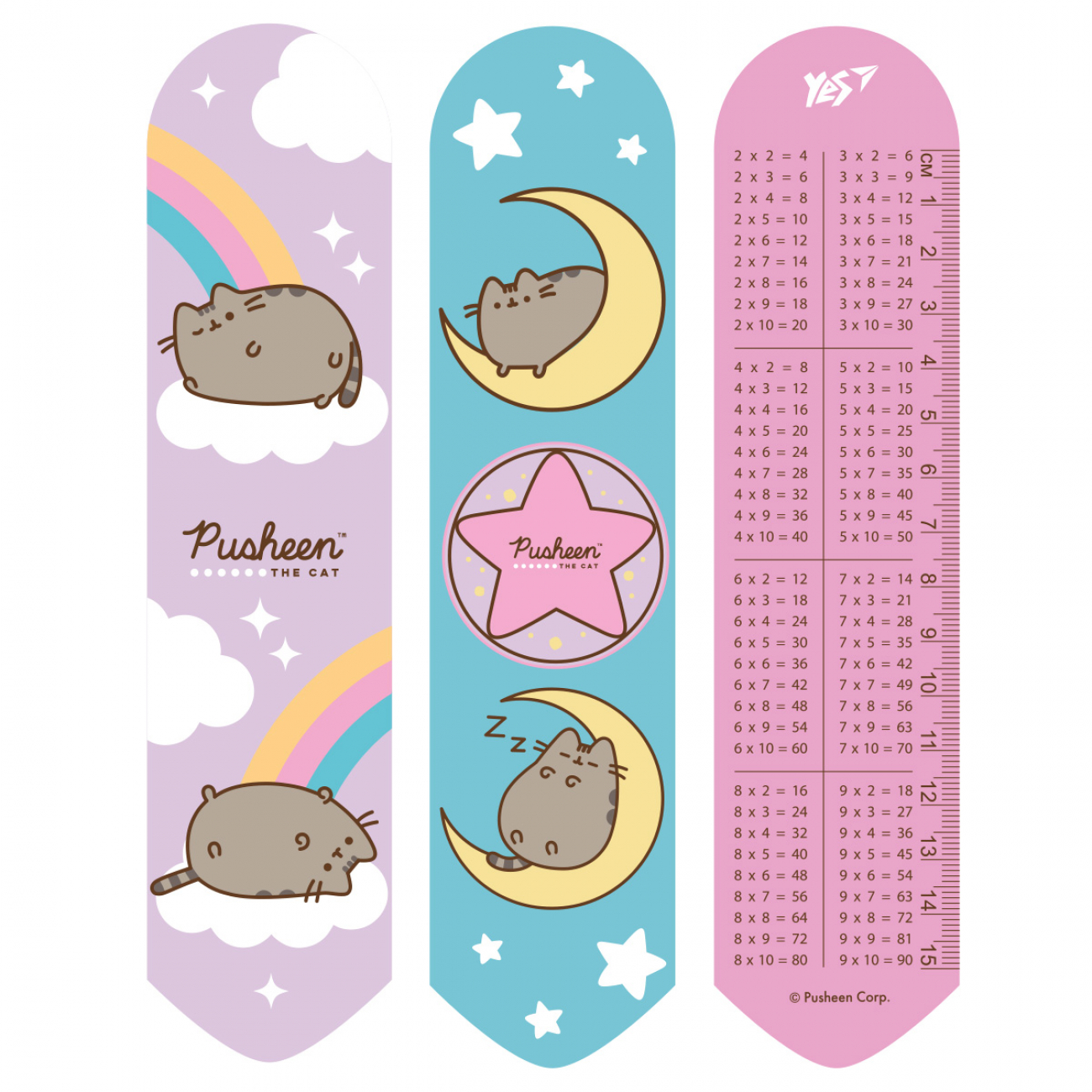 Закладка "Yes" №708133 Pusheen rainbow 2D(10)(100) — фото товару | Канцелярський Сад