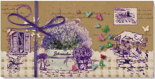 Конверт для грошей крафт "Прованс" крафт №2767/Фоліо/(25) — фото товару | Канцелярський Сад