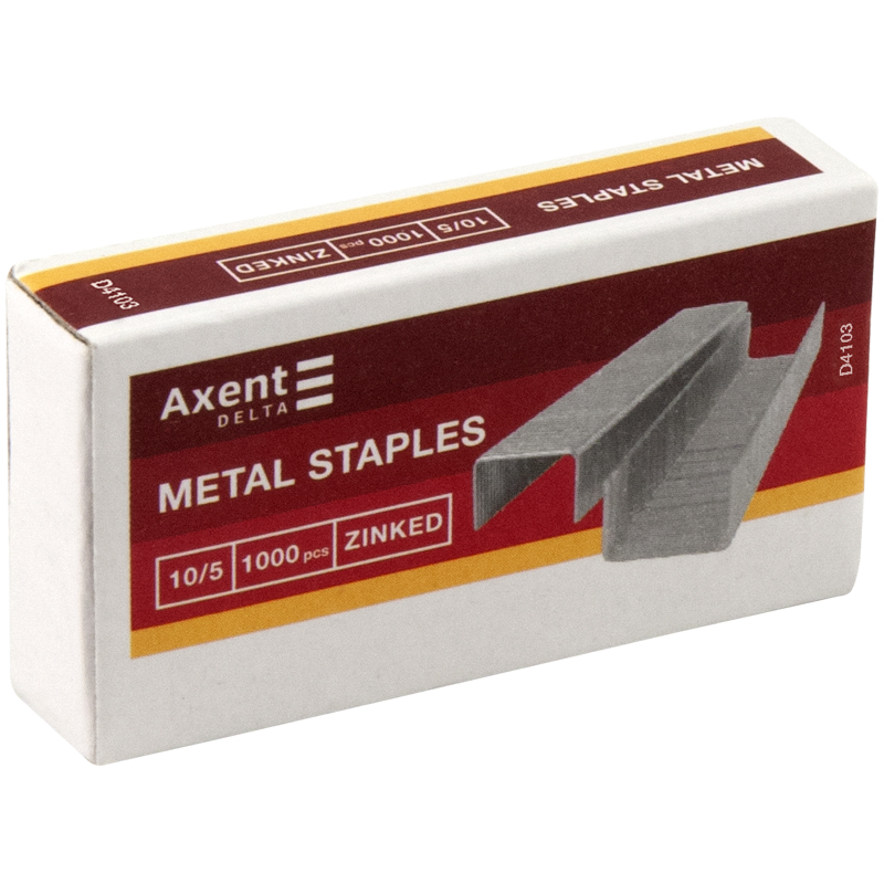 Скоби "Axent/Delta" №10/5 (1000) №D4103(20)(500) — фото товару | Канцелярський Сад