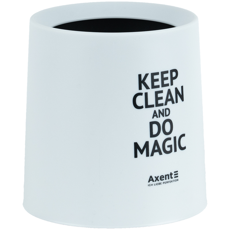 Контейнер для сміття "Axent" настільний,круглий,білий №2131-21-A(12) — фото товару | Канцелярський Сад