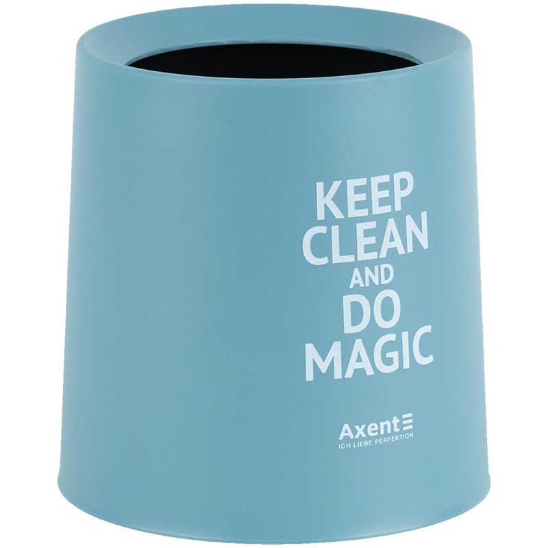 Контейнер для сміття "Axent" настільний,круглий,блакитний №2131-07-A(12) — купити | Канцелярський Сад
