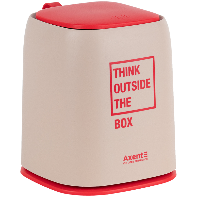 Контейнер для сміття "Axent" настільний,прямокутний,персиковий №2133-42-A(12) — купити | Канцелярський Сад