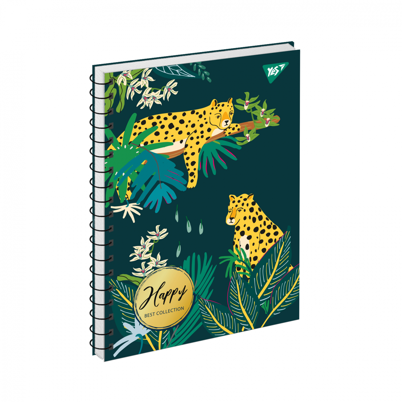 Блокнот пруж. А5 80арк. кліт. Happy №151970/Yes/(3)(60) — фото товару | Канцелярський Сад