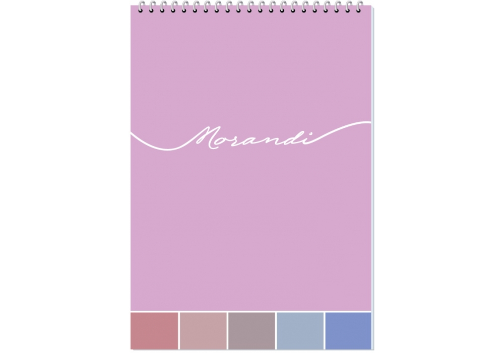Блокнот пруж. верх. А5 80арк. кліт. "Morandi" №O27147/Optima/(5)(50) — фото товару | Канцелярський Сад