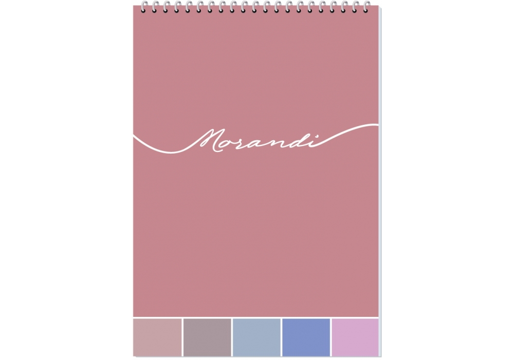 Блокнот пруж. верх. А5 80арк. кліт. "Morandi" №O27148/Optima/(1)(48) — фото товару | Канцелярський Сад