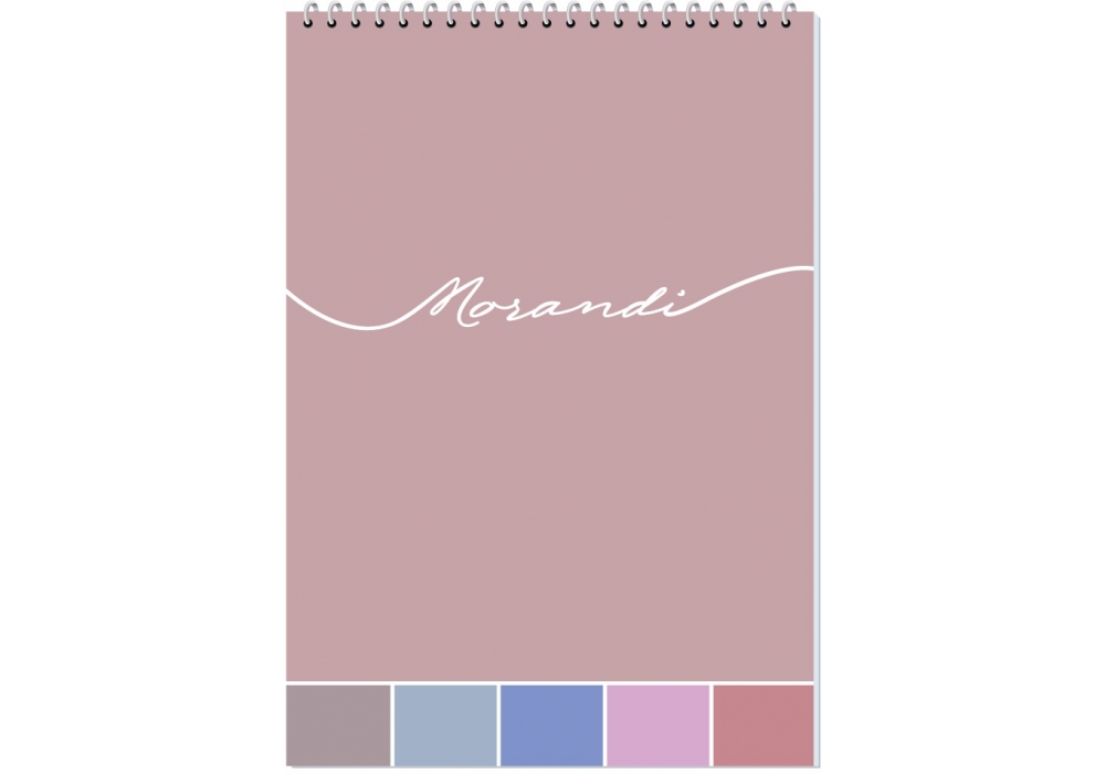 Блокнот пруж. верх. А5 80арк. кліт. "Morandi" №O27149/Optima/(5)(50) — фото товару | Канцелярський Сад