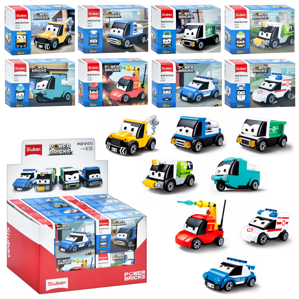 Конструктор "Sluban" Машинка,від 37дет.,в дисплеї,28,5х19х19см №M38-B1072(16)(144) — фото товару | Канцелярський Сад