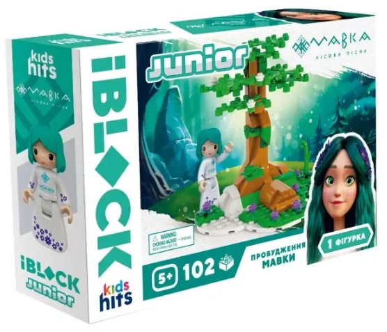 Конструктор "IBlock Junior" Мавка, 102дет.,фігурка,наліпки,тату,24х6х16см №PL-921-519(24) — купити | Канцелярський Сад