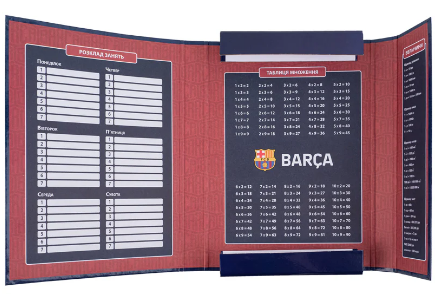Папка для зош. В5 "Kite" № BC25-210 FC Barcelona на рез. картон(10)(40) — фото товару | Канцелярський Сад