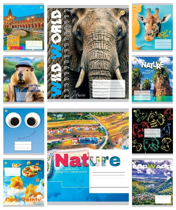 Зошит 36арк. кліт. /ТВ/ "Мікс 2" №ТА51403(20)(240) — фото товару | Канцелярський Сад