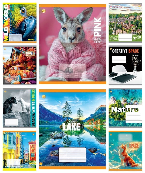 Зошит 36арк. кліт. /ТВ/ "Мікс 3" №ТА51404(20)(240) — фото товару | Канцелярський Сад