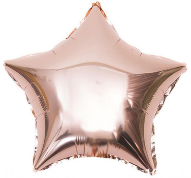 Набір кульок повітр. фольг. "Зірка" рожеве золото 18"/45см 5шт №832603/Pelican/(1)(5) — фото товару | Канцелярський Сад