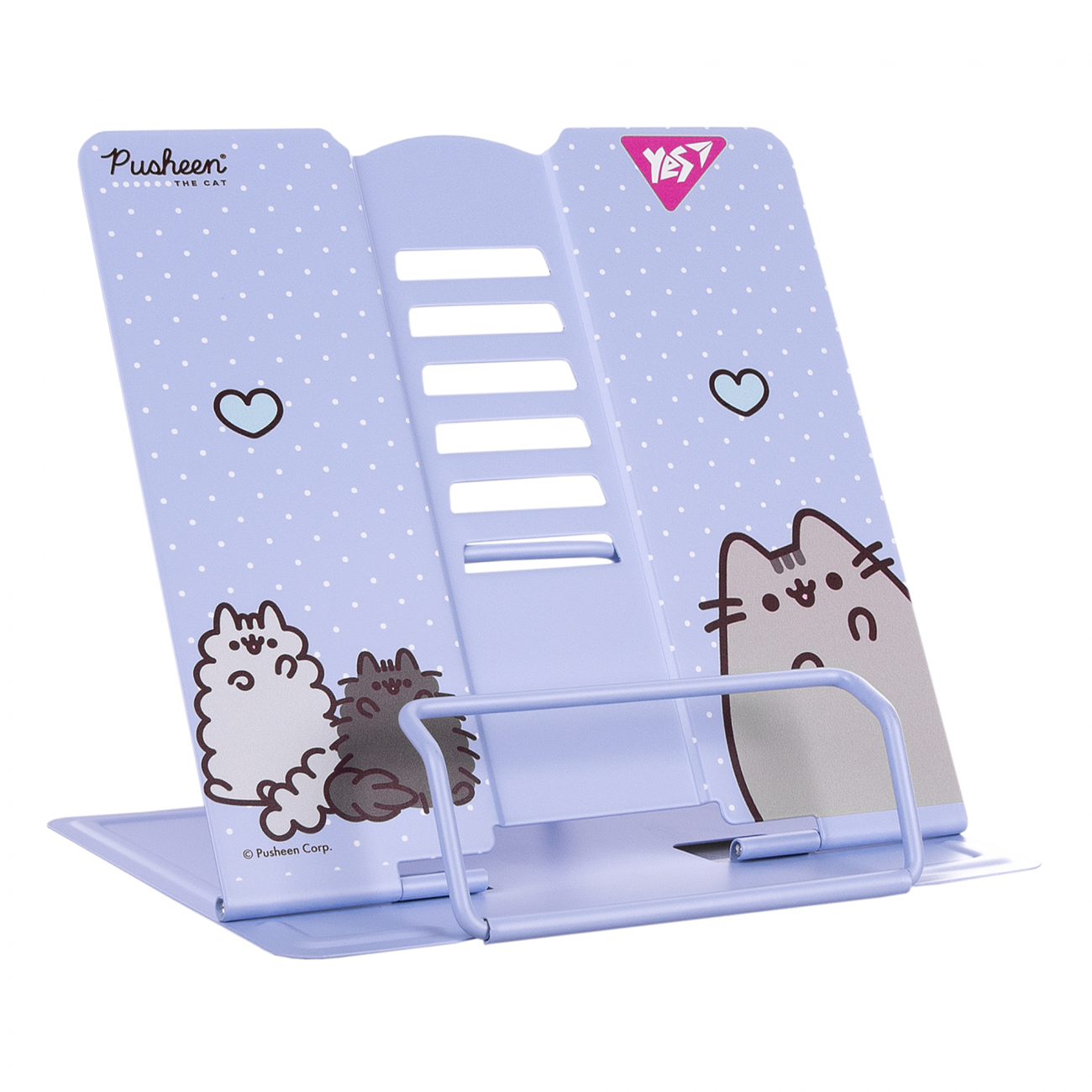 Підставка для книг "Yes" "Pusheen" №470523 метал.,блакитна (24) — фото товару | Канцелярський Сад