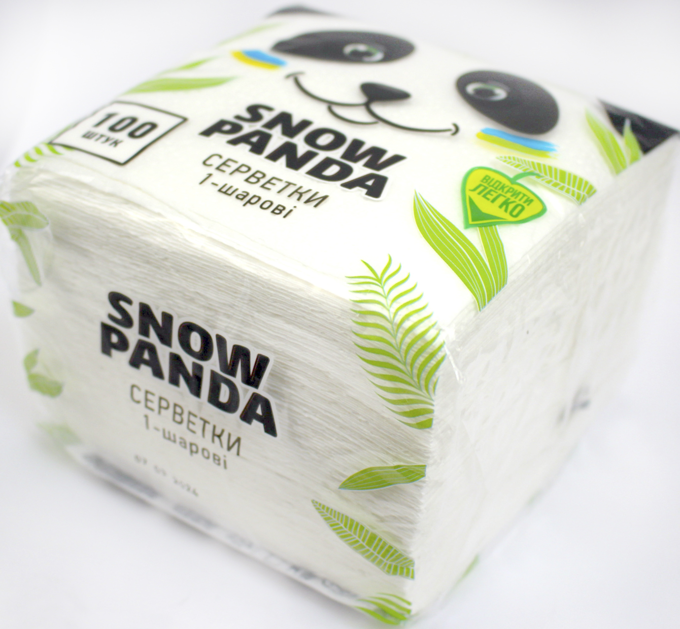 Серветки паперові "Сніжна панда" 1-х шарові (100шт) №7879(24) — купити | Канцелярський Сад