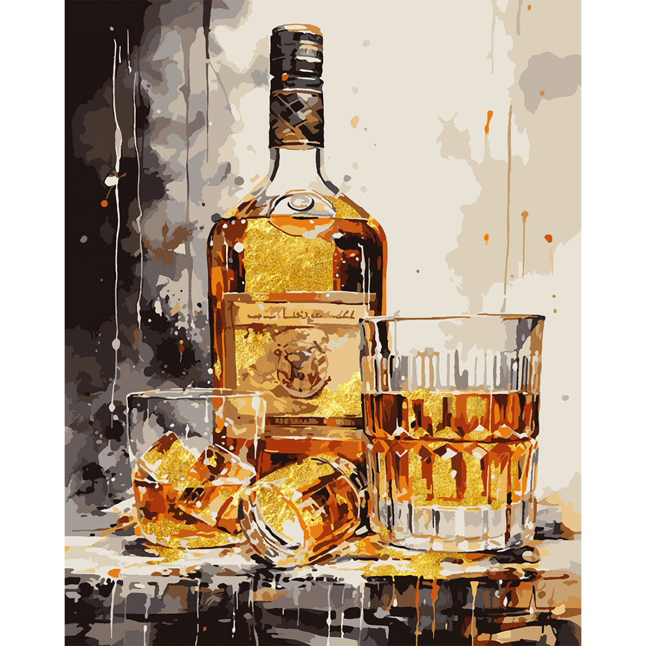 Картини по номерах "Віскі з льодом" 40х50см, поталь №955282/Santi/ — фото товару | Канцелярський Сад