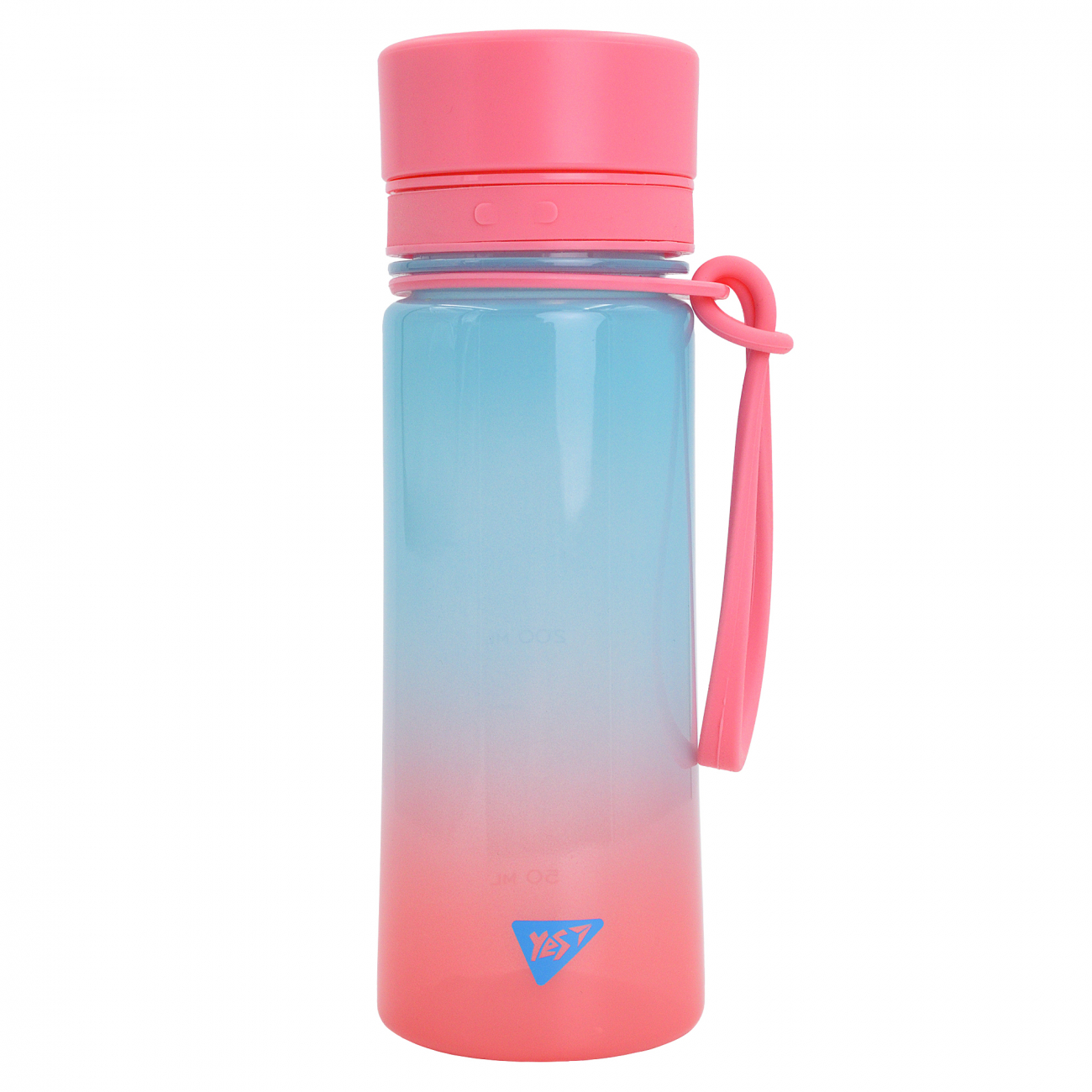 Пляшка для води пласт. "Yes" Fusion 400мл рожево-блакитна №708316(25) — фото товару | Канцелярський Сад