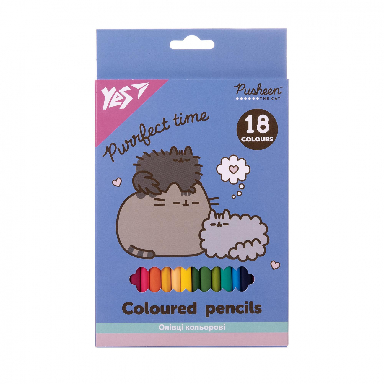 Олівці кольор. 18 кольор. "Yes" №290766 Pusheen(8) — фото товару | Канцелярський Сад