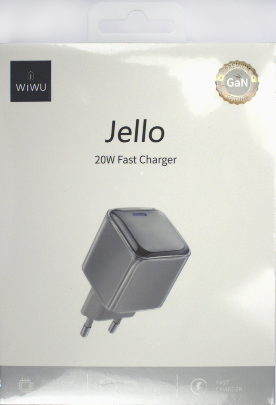 Зарядний прист. WIWU №Wi-U030 Type-C 3A 20W Jello GaN Fast Charger шв.зар.titanium/Breidon — купити | Канцелярський Сад
